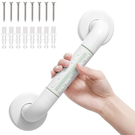Bathroom Grab Bar Anti Slip Bathroom Grab Rail,White Stainless Steel Handle for Bathtub Toilet Bathroom Kitchen Stairway Handrail