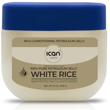 ican London Petroleum Jelly with White Rice and Aloe Vera Extract, 368g
