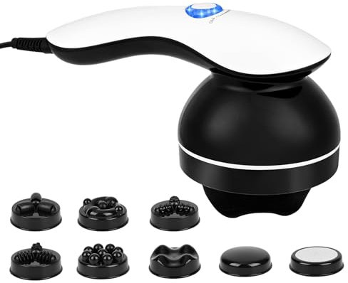 Dreamhigh® Macchinario Anticellulite, Massaggiatore Corpo Elettrico Con 8 Rullo Massaggio Cellulite, Dispositivo Anticellulite per Rassodare e Modellare, Sollievo da Spalle, Addome, Glutei e Gambe