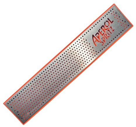 Laurie's Pub and Bar Accessories Aperol Spritz Barläufer aus Metall und Gummi, 59 x 11 cm