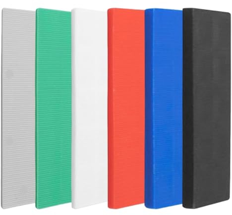 90Pcs Plastic Packers and Shims,28 x 100mm Flat Plastic Glazing Packers | Assorted 1/2/3/4/5/6mm Shim Spacers,for DIY, Home Improvement, Window, and Door Frame Installations