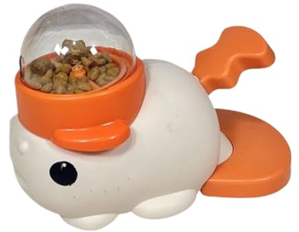 Hundgodisdispenser – gul husdjursmatare, interaktiv ankmat pusselleksak | långsam pusselmatare för hundar, för små och medelstora minskar uppblåsthet anti-kvävning, förbättrar din hunds