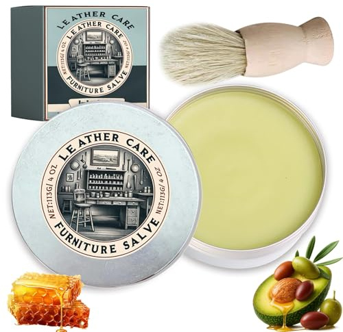 Generico Furniture Salve Crema per Cura Pelle - Idrata e Ripara Divani, Sedili Auto, Scarpe e Borse in Pelle, Previeni Rotture e Restituisci Lucentezza Naturale (1)