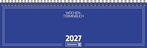 BRUNNEN Tvärterminbok Mod. 774 2027 | 326 × 102 mm, kartong, blå