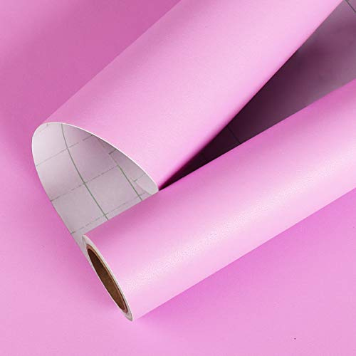 Livelynine Plain Blush Pink Wallpaper for Bedroom Living Room Kids Nursary Self Adhesive Wallpaper Roll Peel and Stick Wallpaper Pink Vinyl Self Adhesive Pink Sticky Back Plastic Roll 40CM X 2M