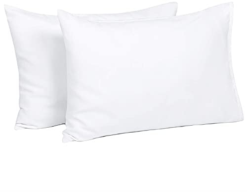 Kinder Kissenbezug 40x60 cm - 2er-Pack 100% Baumwolle Kopfkissenbezug mit Umschlagverschluss - Baby Kleinkind Kissen Kissenbezüge für Kinderwagen, für Kinderbettwäsche, Weiß