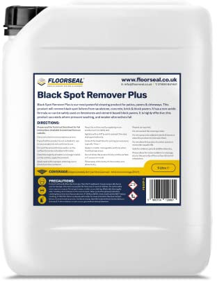 Floorseal Black Spot Remover Plus - Max Power - Removes Lichen, Algae & Bird Droppings (5 Litre)
