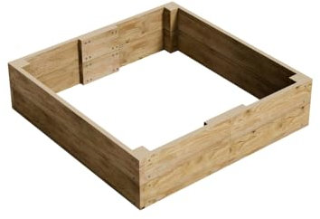 Conka Garden - Wooden Raised Bed Kit - Large Garden Planters for Vegetables, Herbs, Flowers – Start Growing Plants Earlier & Better - Durable & Resistant FSC Treated Timber 120cm L x 120cm W x 30cm H