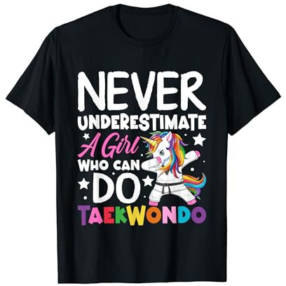 Ein Mädchen, das Taekwondo kann Taekwondo Girl Karate T-Shirt