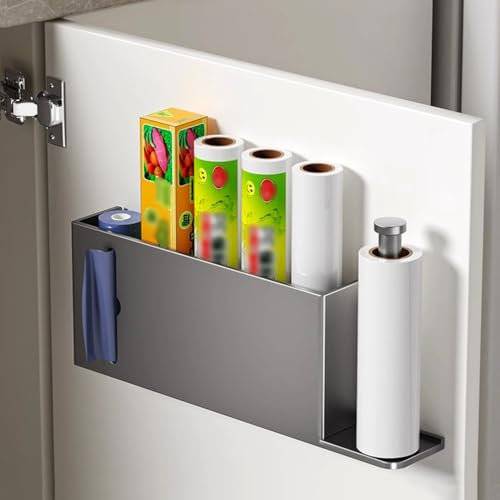 Toiatot Boîte de Rangement pour Porte D'armoire de Cuisine, Adhésive Étagère Organisation Murale pour Réfrigérateur Salle de Bains, Rangement Placard pour Petits Objets