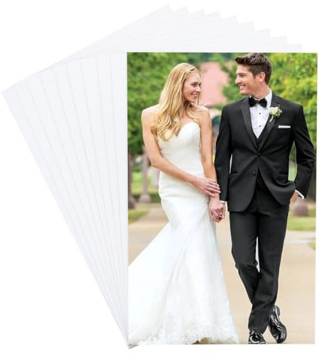 craspire 10 pièce de Photo Vierge en Métal par Sublimation Plaque D'Affichage en Aluminium de 5.9 x 3.9 Pouces 0.5mm D'Épaisseur Transfert de Chaleur Blanc Nacré Décoration Murale de Salle Cadre