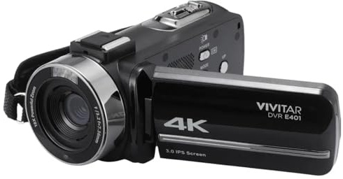 Vivitar 4K Digital Camcorder Black DVRE401-BLK-STK-4