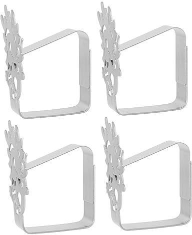 Alipis 4 Piezas Clip de Mantel Inoxidable de Sujetadores Antideslizantes para Fiestas y Picnics Resistente