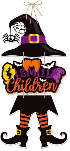 Letrero para Puerta Halloween Calabaza, Colgante de Puerta de Papel, Señales Calabaza para Puerta, Adecuado para Decoración de Puertas, Ventanas y Paredes de Halloween (A)