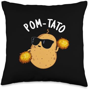 Pom-tato Funny Potato Pun Throw Pillow