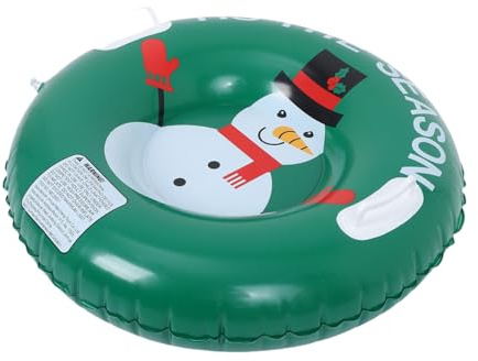 BESPORTBLE Inflatable Snow Tube Heavy Duty Thickened Ski Sled for Adults with Handles Portable Quick Inflation Cold-resistant Outdoor Winter Snow Sledding