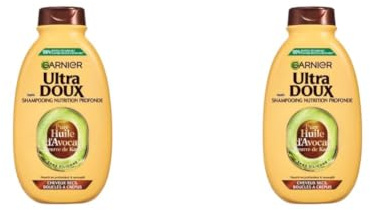 Garnier Ultra Doux - Shampooing Avocat & Karité - 400 ml (lot de 2)