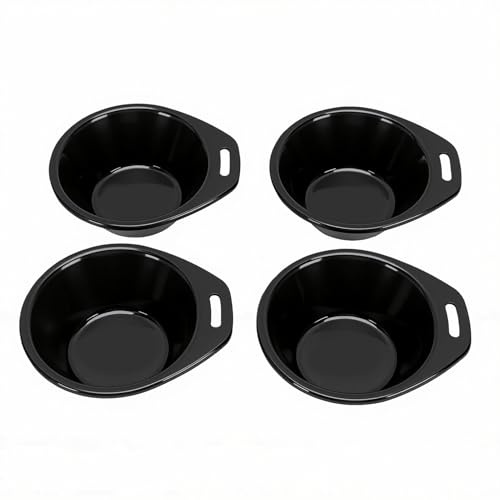 YUYTE Ciotole da Campeggio Ciotole Portatili da Viaggio da Viaggio 4 Pezzi 180 Ml PP Set di da Campeggio Impilabili Leggero con Manico per Viaggi Escursionismo (BLACK)