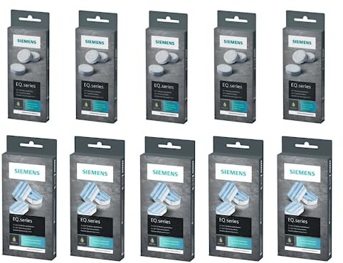 5 x SIEMENS rengöringstabletter (TZ80001) 5 x SIEMENS avkalkningstabletter (TZ80002)