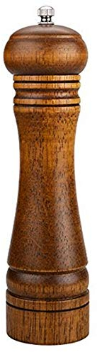 Retro Manual Pepper Grinder Ninonly Salt and Pepper Wooden Mill Grinder 8-inch, Adjustable Coarseness Premium Stainless Steel Ceramics for BBQ/Kitchen Decoration/Restaurant