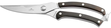 Gerlach 1760 Gerlach Geflügelschere mit Holzgriff Fleischschere Knochenschere Knochen Fleisch Schneiden, Edelstahl