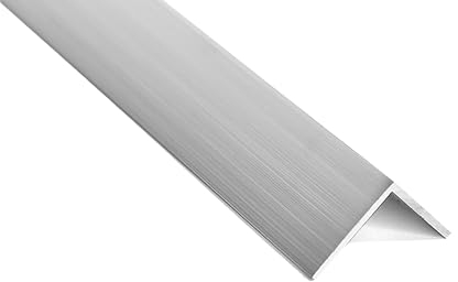 nielsen Aluminium Winkelprofil Natur (Pressblank) 2000x10x10 mm, Stärke: 1 mm, Länge: 200 cm, gleichschenklig, Made in Germany, Eckschutzprofil, Kantenschutz, Abschlußprofil, Ausgleichswinkel