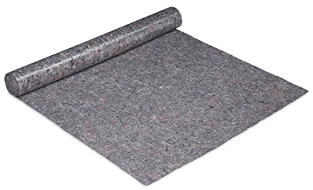 Relaxdays Couverture de déménagement, Lot de 2, 1 m x 25 m = 25 m², antidérapant, Hydrofuge, 180g/m², Tapis de Protection, Gris