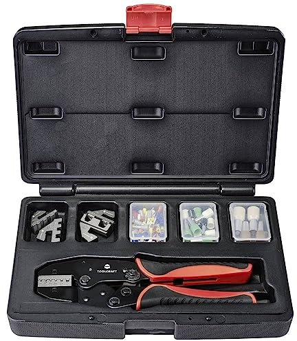 Toolcraft TO-7703463 - Juego de alicates de crimpado (83 piezas, 0,5 a 35 mm², incluye estuche)