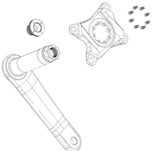 SRAM XX Eagle T-Type Single Ring Impact/Bash Guard Kit - for 30t Chainring,
