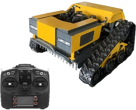 KEULEN Crawler Remote Control Lawn Mower, Remote Control Automatic Gasoline Weeder, 9HP Power Four Sroke, Climbs Up To 30° Incline, Lawn Care Equipment, for Farm, Home Garden, Orchard