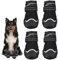 Avvrel Dog Walking Boots, Set of 4, Size 8#, Black, Dog Boots for Injured Paws, Waterproof, Non-Slip, Reflective Straps, Breathable Paw Protectors for Large Dogs