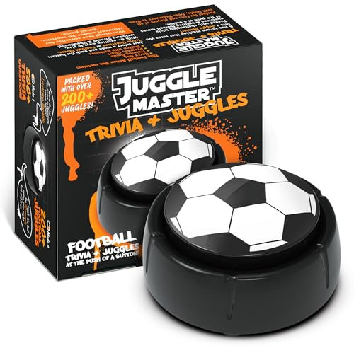 Juggle Master Electronic Sound Button with 500+ Trivia Questions & 200+ Juggling Challenges - Football Gifts for Boys Football Games for Boys and Girls - Football Trivia Game Interactive Football Game
