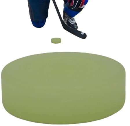 lisutupode 3X Im Dunkeln Leuchtender Hockeyball, Leuchtet Im Dunkeln Hockey Ball, Leuchtende Grüne Sport Dodgeballs, Grüner Boden Puck, Straßenhockeybälle Leuchten Im Dunkeln, 9x9x3cm