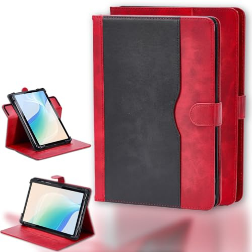 Étui pour tablette Terra Pad 1007 11 pouces rotation à 360 degrés multi-angles en cuir PU avec support Rouge
