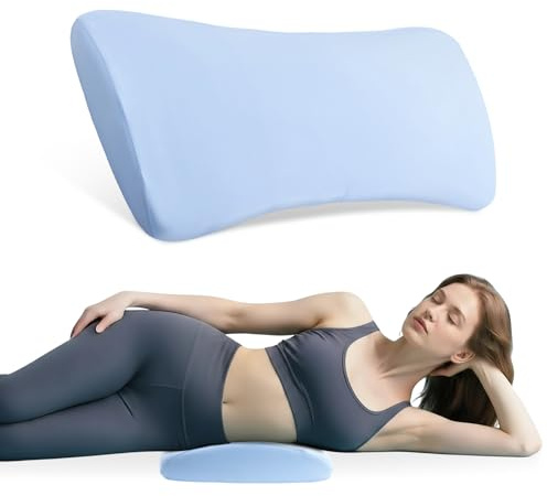 Ecofocet Almohada de Apoyo Lumbar para Dormir, Almohada Lumbar de Espuma viscoelástica, Cojin Lumbar para Cama y Silla, Almohada Lumbar Ergonómico, Apoyo Ortopédico para la Cintura la Espalda
