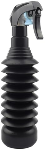 LOORGVEL 410ML Black Collapsible Spray Bottle for Hairdressing, Refillable Mist Sprayer for Barber Shop and Salon Use, Portable Extendable Watering Spray Bottle