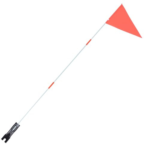 Cabilock Bandera para Bicicleta Infantil Triangular de Doble Cara Mástil de Fibra de Vidrio, Alta Visibilidad, Compatible Ejes Traseros Estándar, Accesorio Seguro para Color Aleatorio