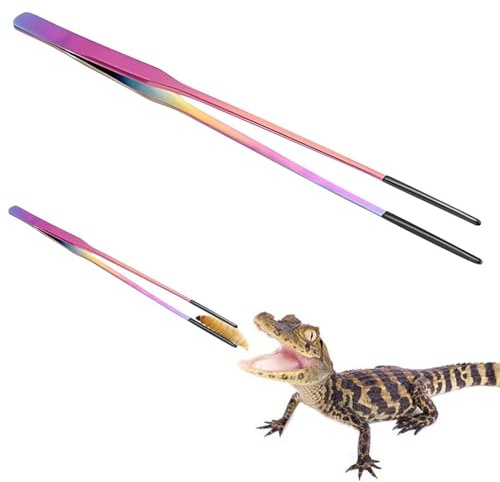 Zestivra Pet Feeding Pincett – 47 g silikon ändgrepp tång, mjuk spets djurvårdsverktyg, gecko-ödla små husdjur mathantering tillbehör för exakta måltidsleveransuppgifter