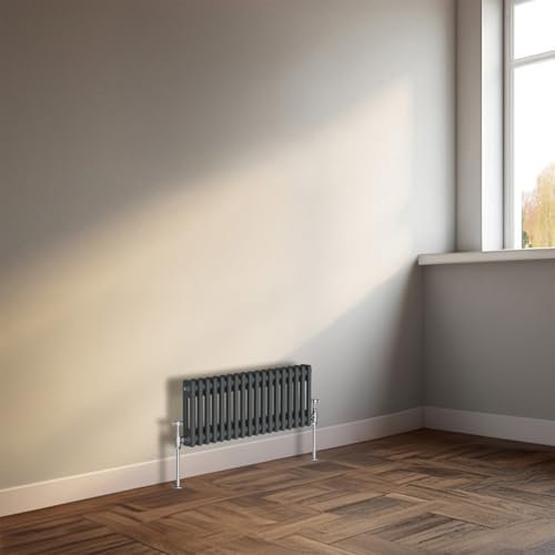 NRG 300 x 830mm Traditional 2 Column Radiators Horizontal Central Heating Cast Iron Rads for Bathroom Living Room and Kitchen