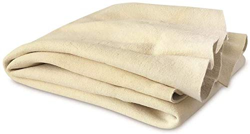 2 x natürliches Fensterleder Reinigungstuch, echtes superweiches Hirschleder, Autowäsche, Trockentuch, super saugfähig, 2 verfügbare Größen (45 x 73 cm)
