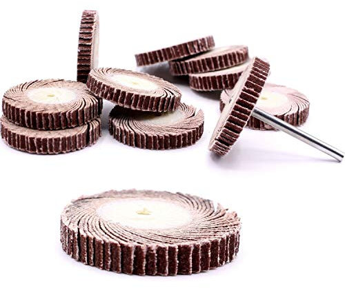 10 Stück Schleiffächer Fächerschleifer 25x5mm Körnung 600 für Dremel Proxxon Schleifer Zubehör Multifunktionswerkzeug