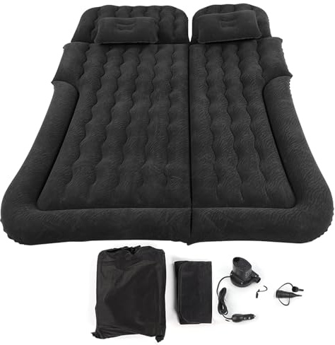 Ejoyous Car SUV Inflatable Mattress Portable Movable Thicker Air Bed, Self Inflatable Air Mattresses(black)