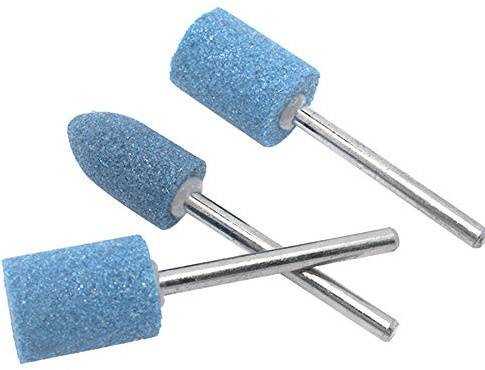 10 unids/set de piedra montada abrasiva para herramientas rotativas Dremel, accesorios de herramientas de cabeza de rueda de piedra de esmerilado, azul