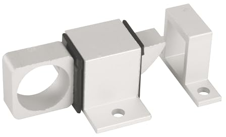 Amig - Perno di sovrapposizione per finestre Mod.960 - Chiusura a bullone adatta per chiusura orizzontale o verticale - in alluminio con finitura argento - 22 x 40 mm - Include tirafondi