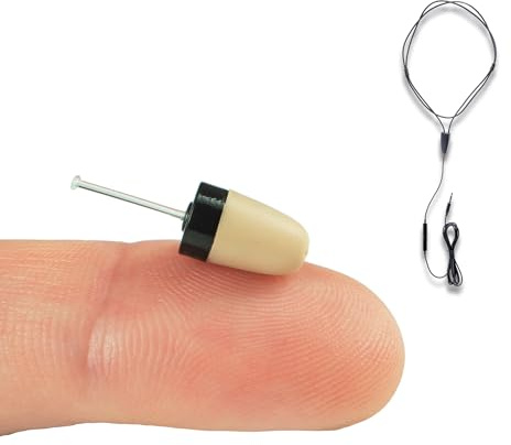 PingaOculto Auricolari Spia Esami Vip Pro Mini Auricolare Invisibile Nascosto con Microfono in Cavo per Telefono - Micro Cuffie Invisibili Piccolo Orecchio Copiare (Auricolari Spia Vip Pro SuperMini)