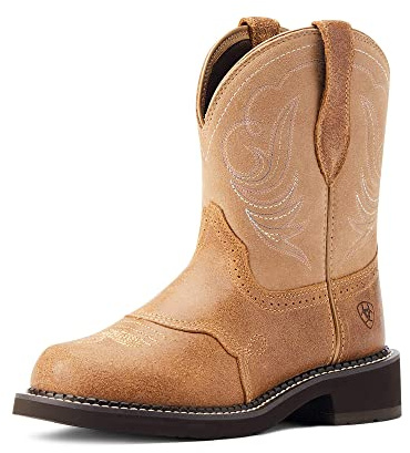ARIAT BMVY9 Womens Fatbaby Heritage Dapper Western Boot Wicker/Walnut 9