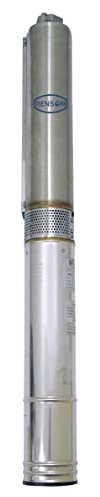 POMPE DE FORAGE 4'' 250L/MIN MOTEUR EAU TRIPHASE 4KW F2'' RENSON