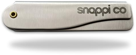 Snappi Co® Metal Folding Beard Comb | 304 Stainless Steel Pocket Comb for Men for Beard Grooming, Hair Styling & Moustache Care | Compact Flip Comb, Portable Mens EDC Accessories | Includes Gift Box