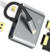 iPhone USB C Hub Dual Monitor Adapter HDMI VGA USB A Type C Docking Station (4in1)Compatible for Samsung Surface Apple 15 Pro Max Plus iPad Air Mini Macbook Thunderbolt TV Display Port Laptop Splitter