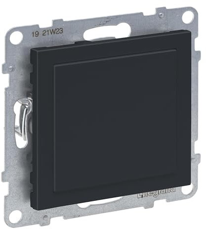 LEGRAND, SEANO Blindabdeckung zur Verwendung von Einsätzen des Schalterprogramms Mosaic, Mosaic-Adapter, Abdeckplatte, Schalterblende, Farbe: Anthrazit lackiert, 765901